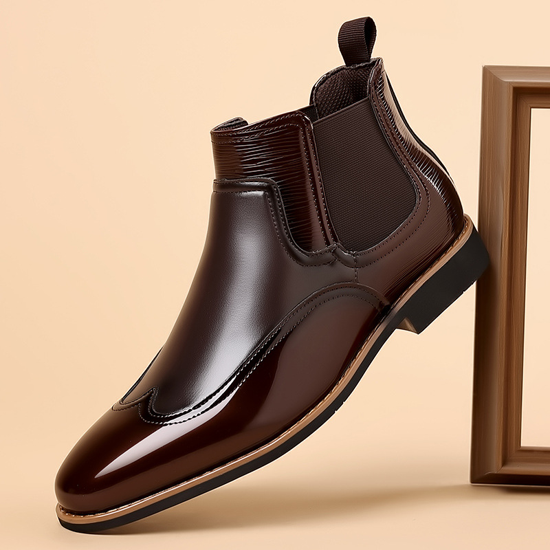 Men Formal Wear With Boots - أحذية تشيلسي للرجال الفاخرة الرجعية الرجال
