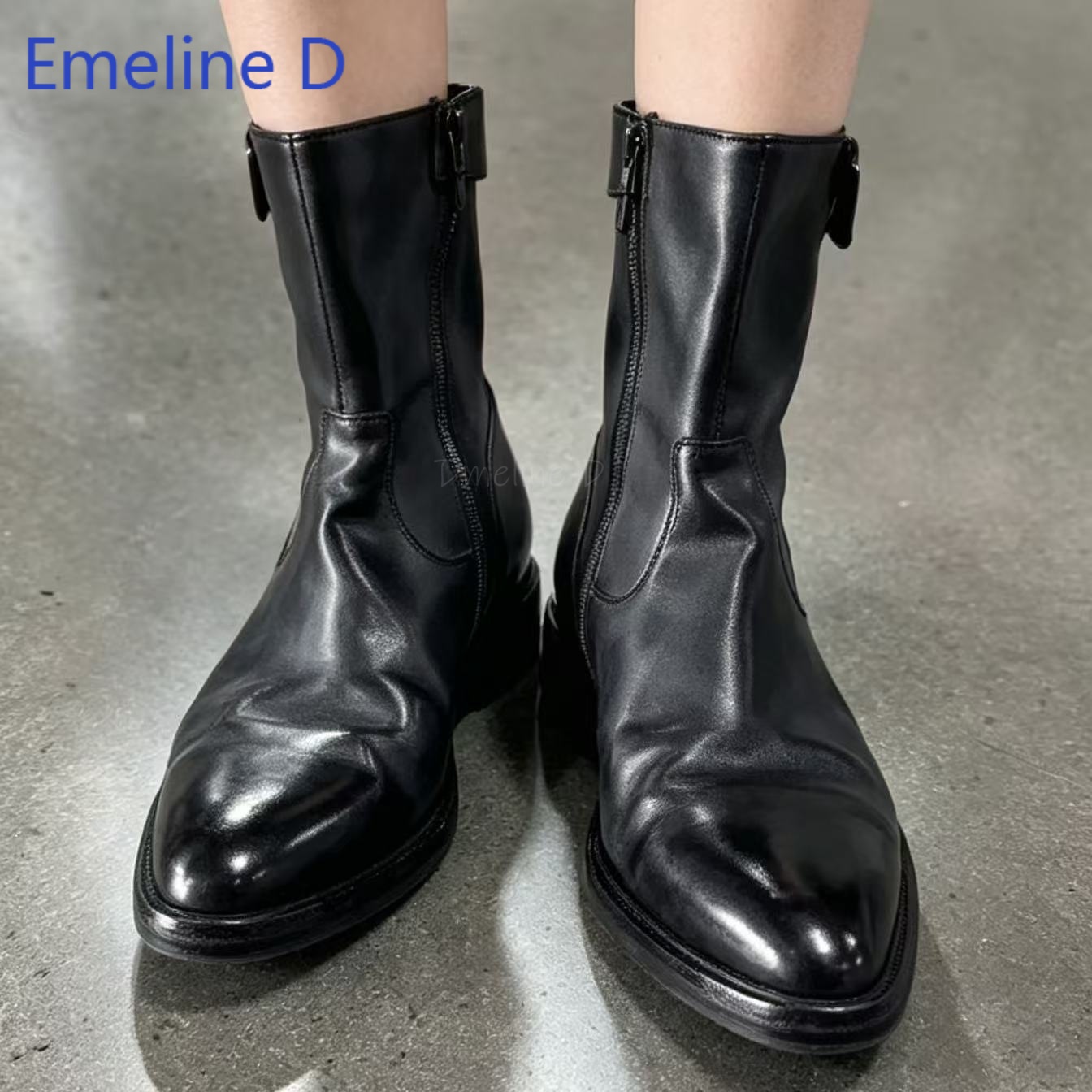أحذية كاحل رجالية من الجلد الم - مراجعة Men Formal Wear With Boots وسعره