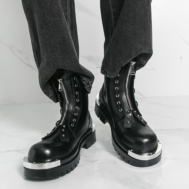 أحذية رجالية بنعل سميك مصممة ع - مراجعة Men Formal Wear With Boots وسعره